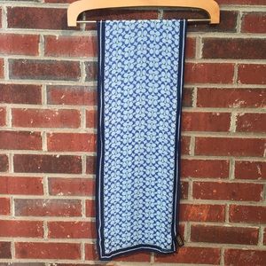 Coach Signature Silk Scarf Blue